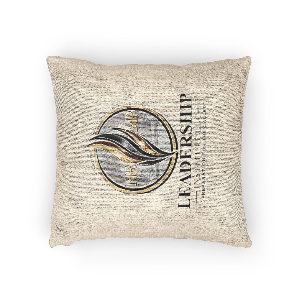 Leadership Woven Pillow – Motivational Decorative Throw Pillow with Inspirational 'Leadership' Emblem