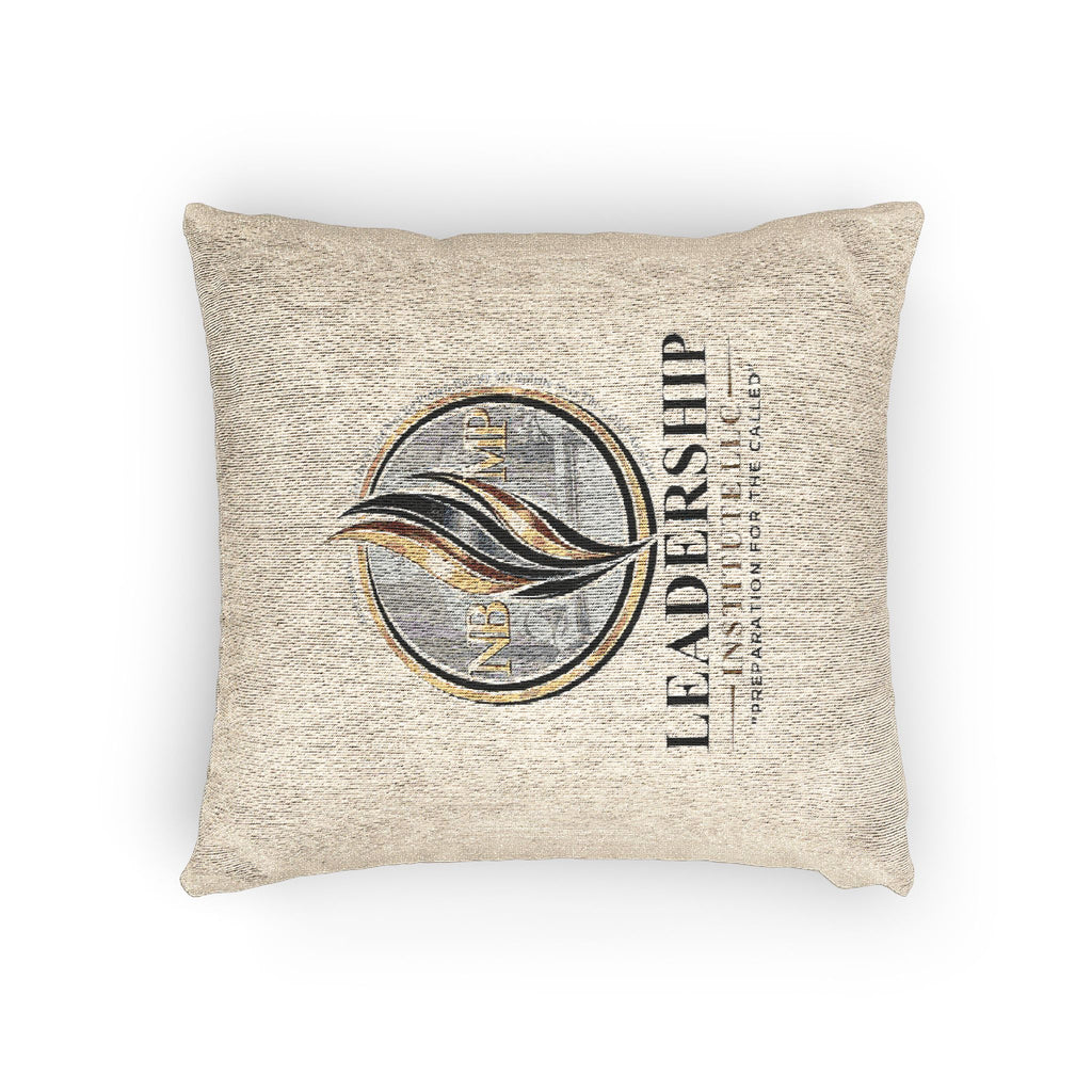 Leadership Woven Pillow – Motivational Decorative Throw Pillow with Inspirational 'Leadership' Emblem