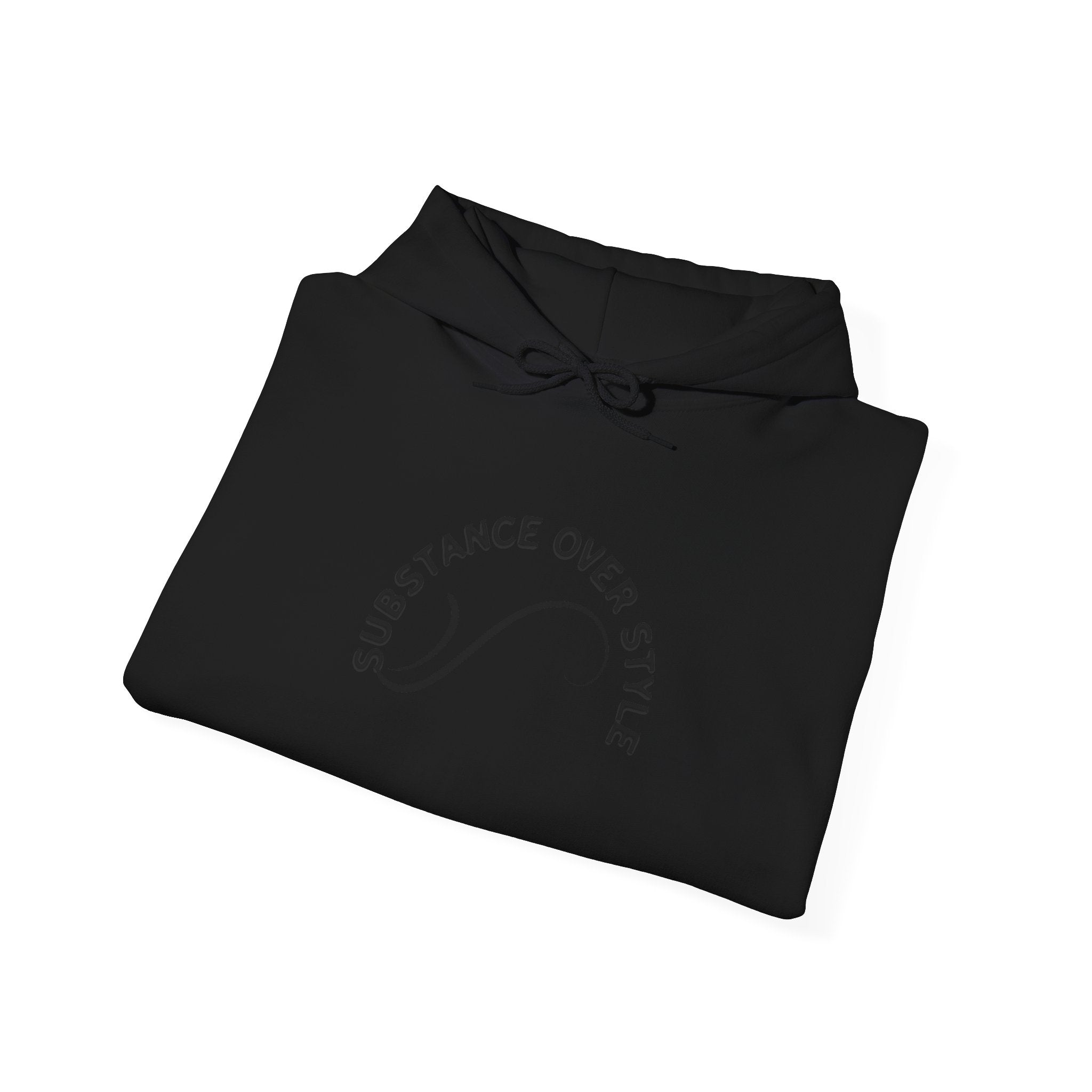 Leadership Hoodie — 'Substance Over Style' Minimal Logo Pullover