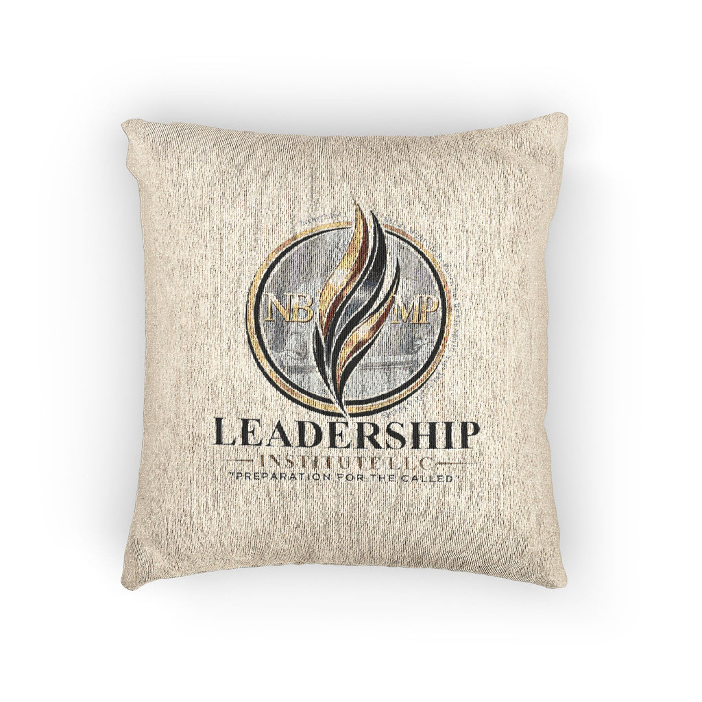 Leadership Woven Pillow – Motivational Decorative Throw Pillow with Inspirational 'Leadership' Emblem