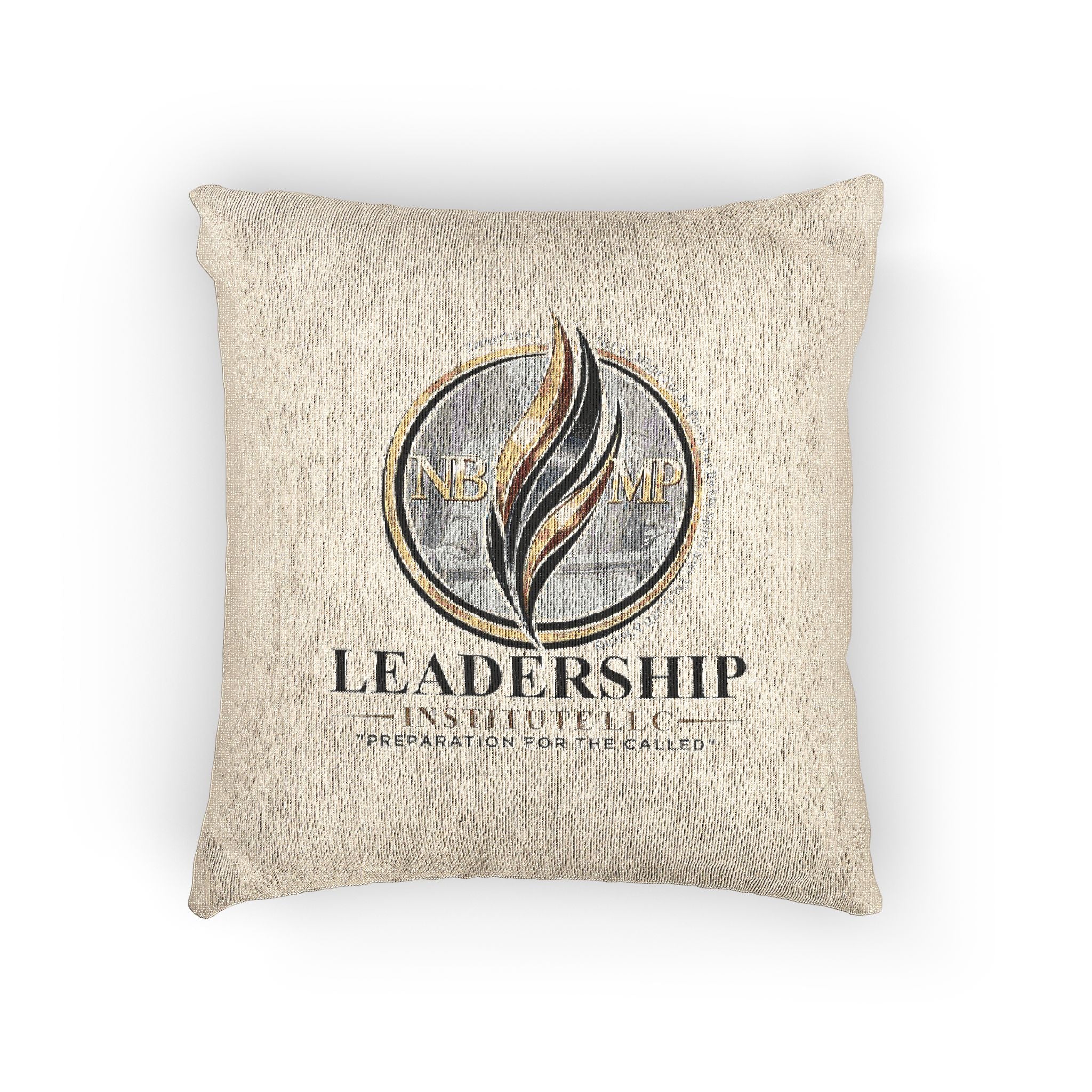 Leadership Woven Pillow – Motivational Decorative Throw Pillow with Inspirational 'Leadership' Emblem