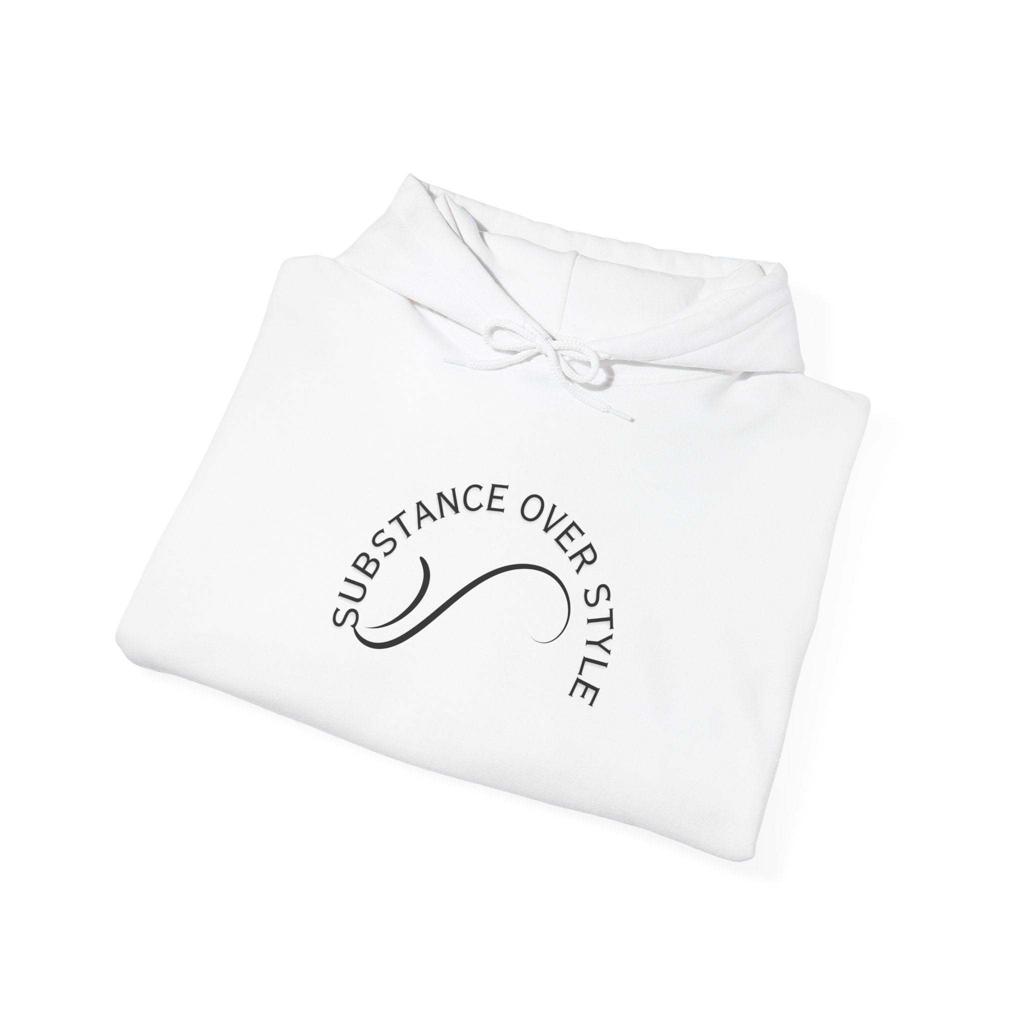 Leadership Hoodie — 'Substance Over Style' Minimal Logo Pullover