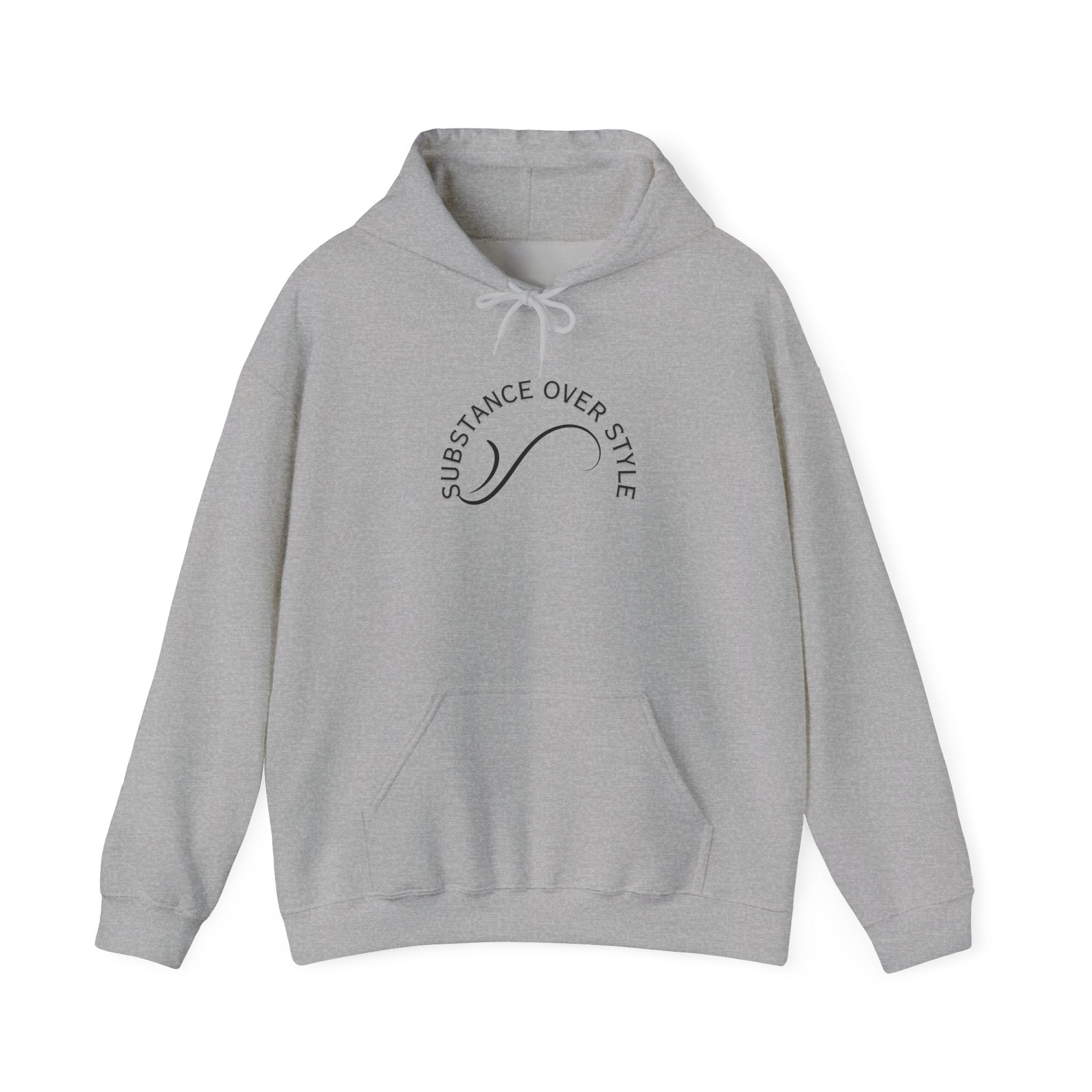 Leadership Hoodie — 'Substance Over Style' Minimal Logo Pullover