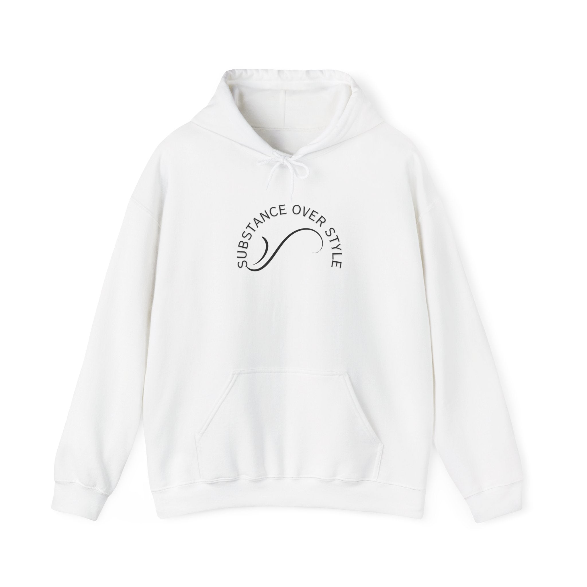 Leadership Hoodie — 'Substance Over Style' Minimal Logo Pullover